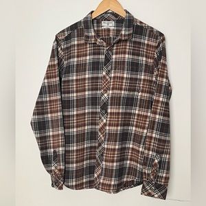 BILLABONG MENS LONG SLEEVE PLAID FLANNEL BUTTON DOWN SHIRT